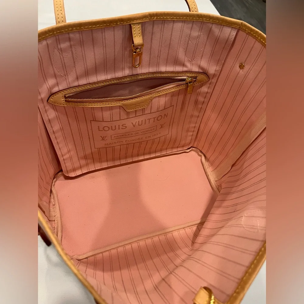 Louis Vuitton Damier Azur Tahitienne Neverfull w/Pouch MM - Picture 7 of 16